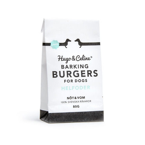 HUGO & CELINE BARKING BURGERS 2 PACK WHOLE FEED