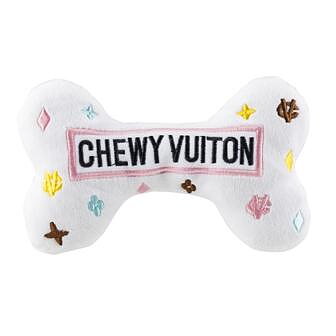 HAUTE DIGGITY DOG WHITE CHEWY VUITON DOG BONE