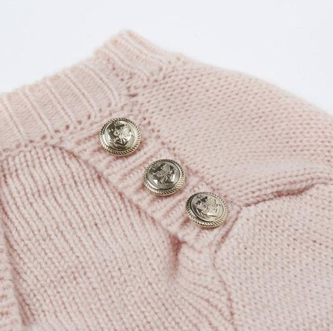Overglam Button Jumper Pink - 5