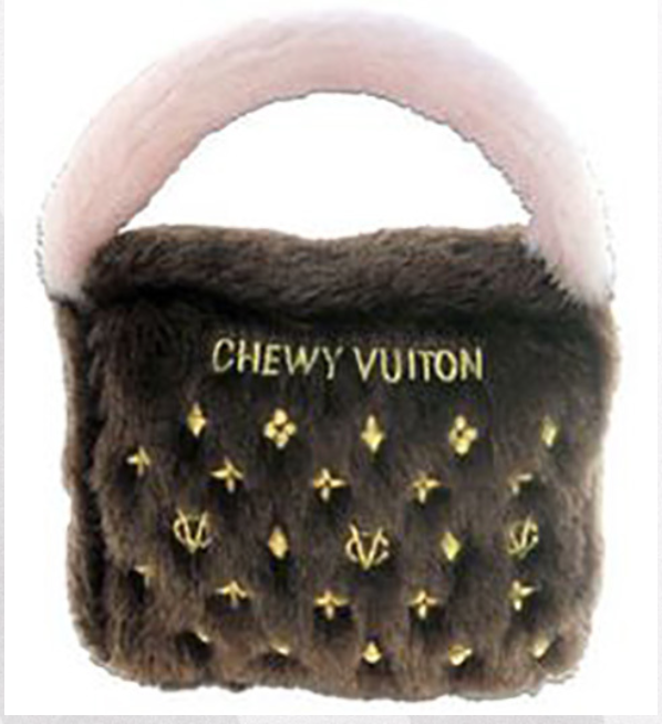 Dog Diggins Design Chewy Vuiton Brown Dog Toy Bag