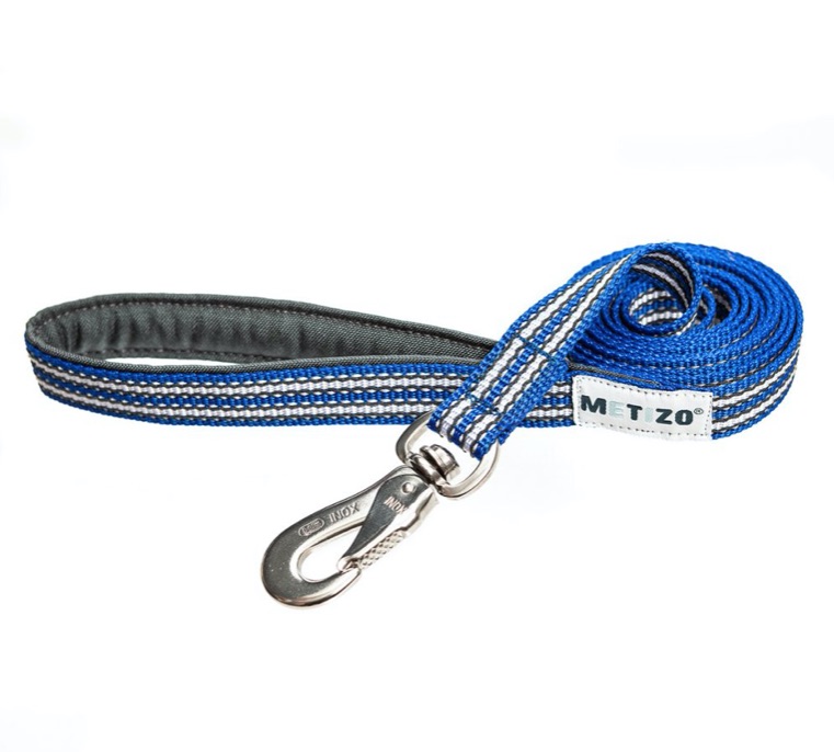 Metizo Leash Rubber Reflection & Padded Handle Blue 180 Cm Long