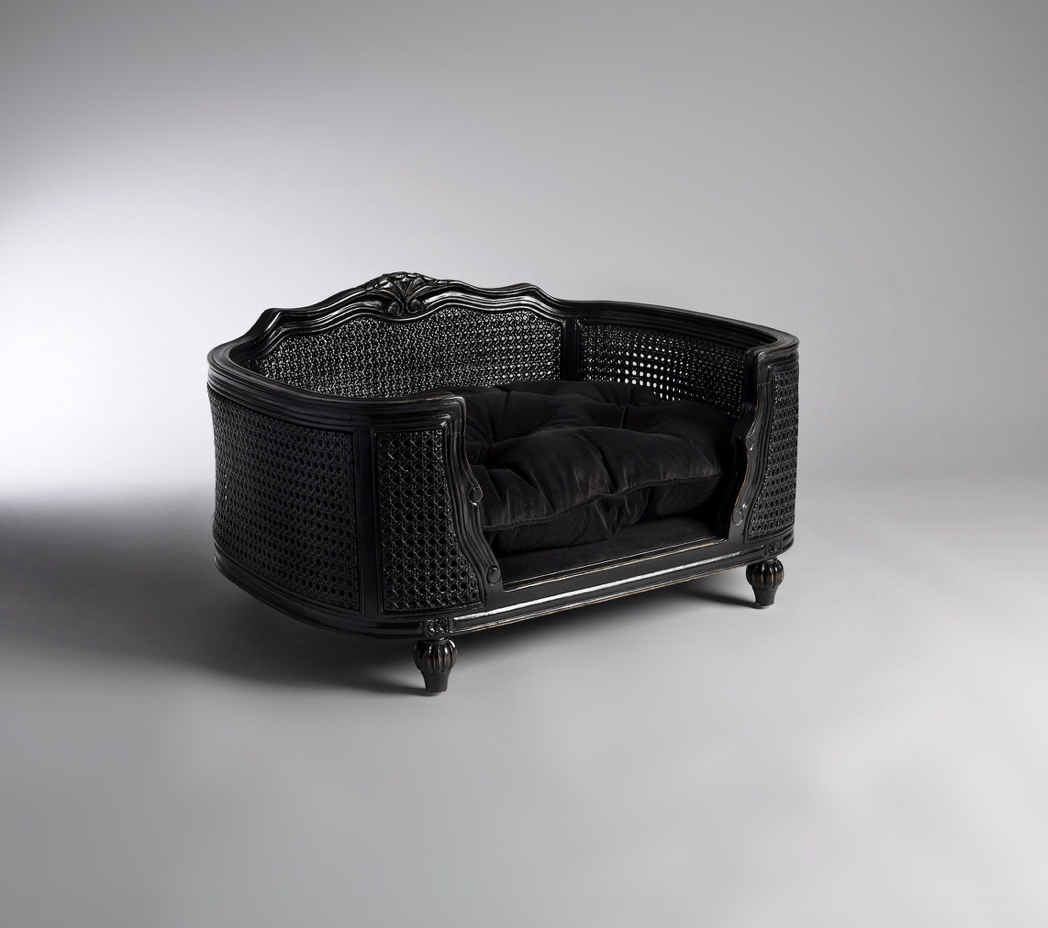 Lord Lou Dog Bed Arthur Black Velvet - 2