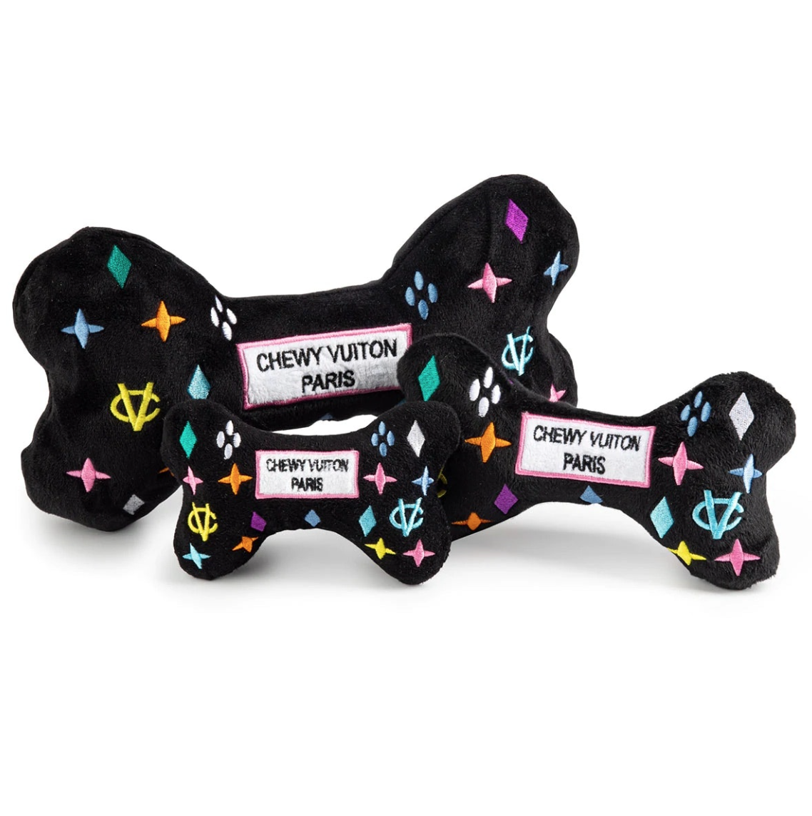 Haute&nbsp;Diggity&nbsp;Dog&nbsp;Svart&nbsp;Monogram&nbsp;Chewy&nbsp;Vuiton&nbsp;Hundben
