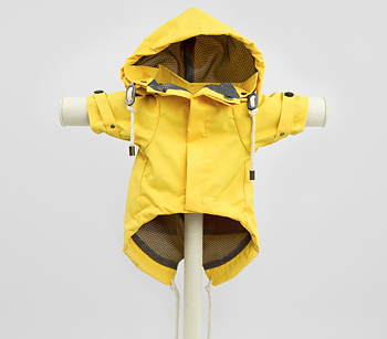 Max Bone Raincoat Dog Yellow