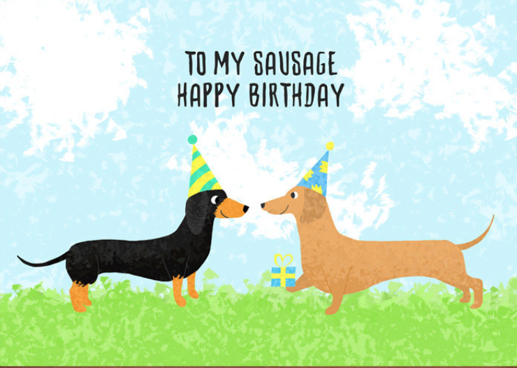Two Chubbas Dog Congratulations Card