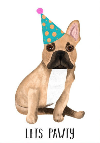 Two Chubbas Dog Congratulations Card