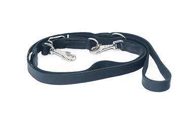 Raddna Collection Dog Leash Adjustable Black With Silver