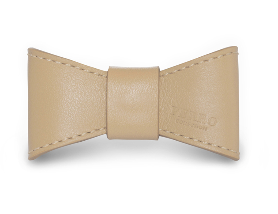 Perro Collection&nbsp;Leather&nbsp;Bow&nbsp;Nude