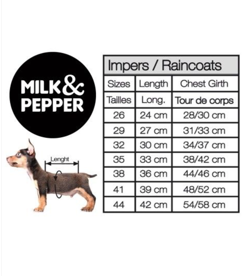 Milk & Pepper Winch Dog Rain Coat - 3