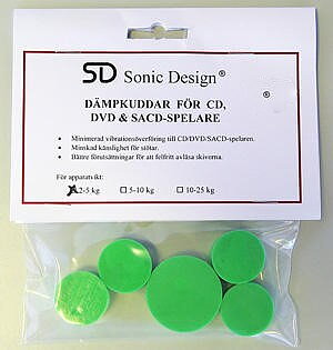 Sonic Design Dämpkuddar för CD/DVD/SACD