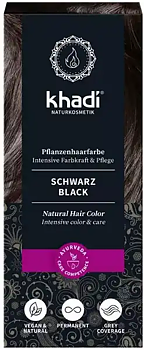 Natural Hair Colour Black, 100g, Khadi