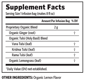 Tulsi Lemon Ginger Te Eko, 25 tepåsar Organic India