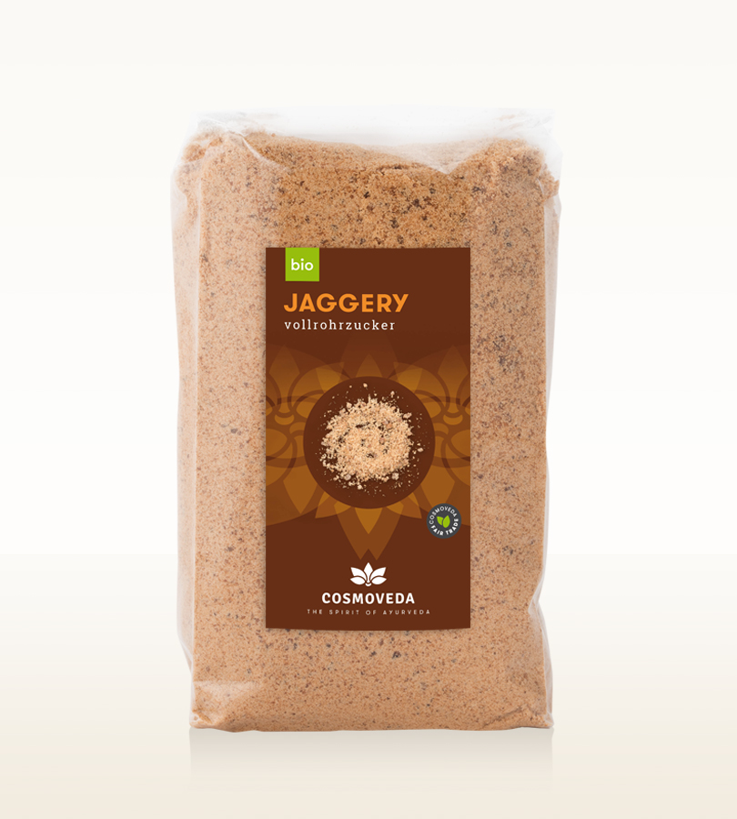 Jaggery / Rårörsocker Eko. 400g Cosmoveda
