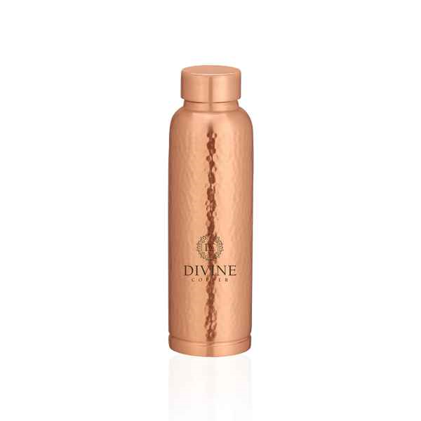 Copper Bottle Hammered 950ml, Divine Copper - 2