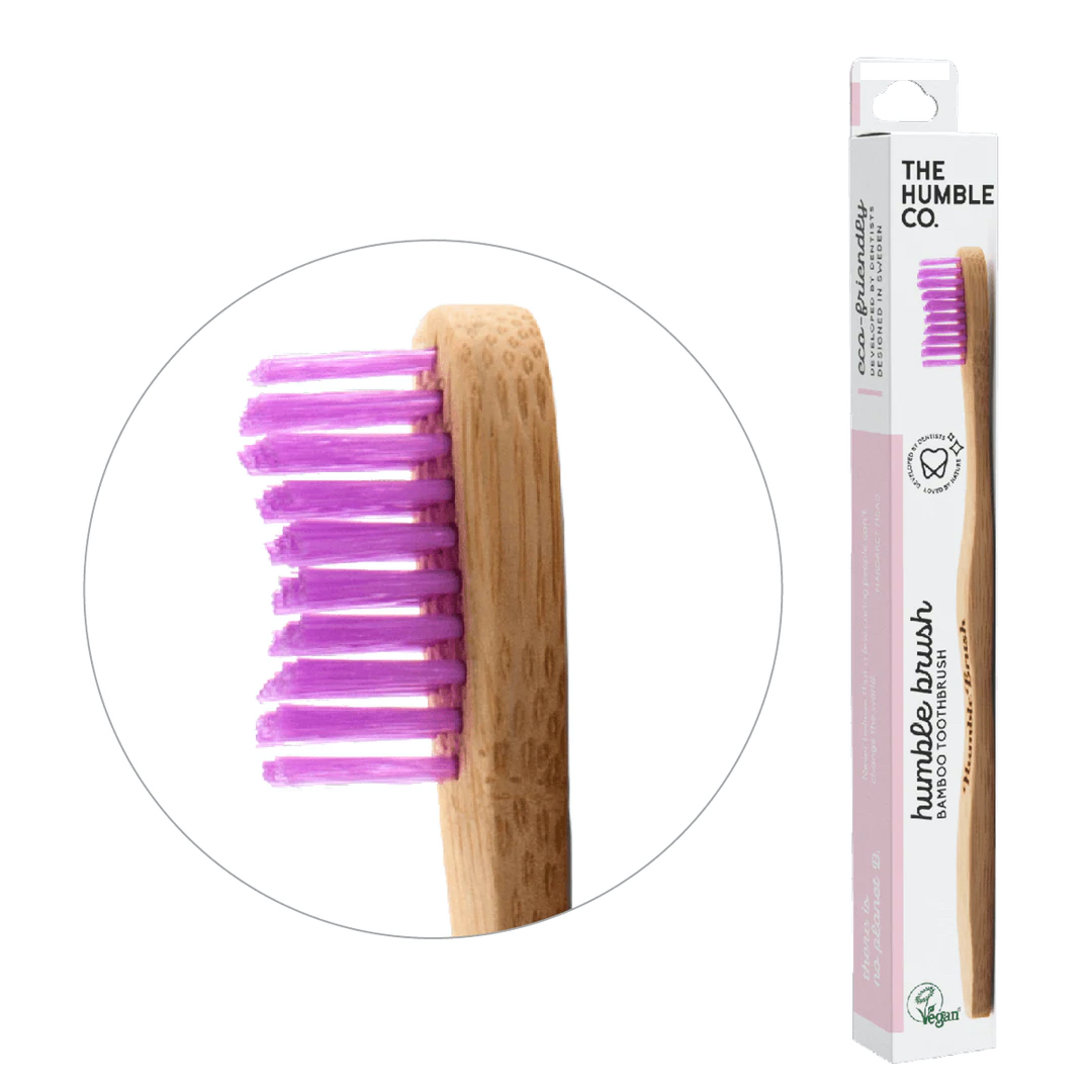 The Humble Co. Bamboo Toothbrush  Medium Purple Adult