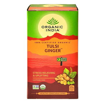 Tulsi Ginger Tea Org, 25 teabags Organic India