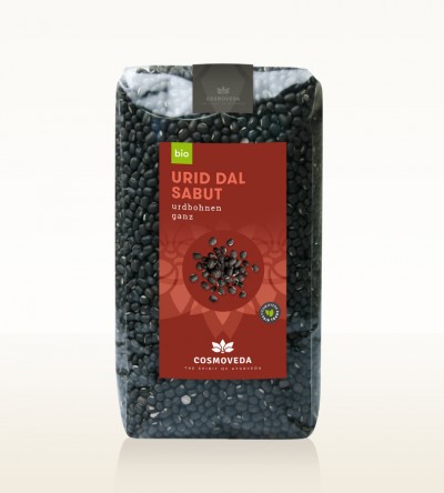 Urid Dal Hel / Svarta Bönor Eko. 500g Cosmoveda