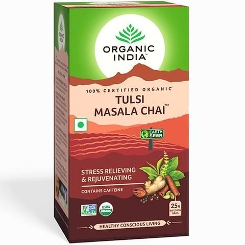 Tulsi Masala Chai Eko, 25 tepåsar Organic India