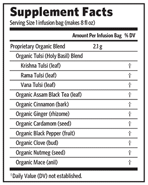 Tulsi Masala Chai Eko, 25 tepåsar Organic India