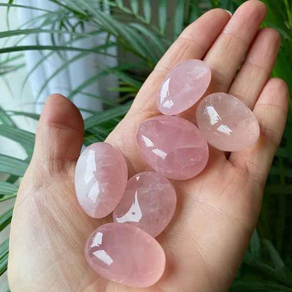 Rosenkvarts, trumlad kristall 3-5cm - 3