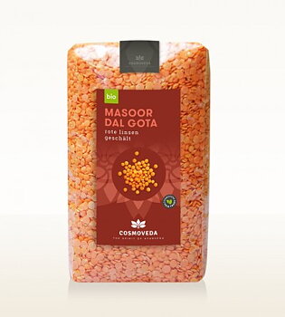 Masoor Dal Dhuli / Red Lentils Org. 500g Cosmoveda