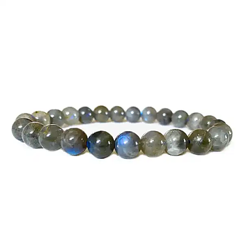 Armband Labradorit 8mm, Kristallpunkten