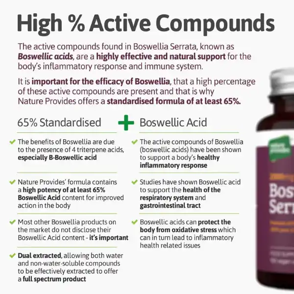 Boswellia Serrata 180 kapslar, Nature Provides - 4