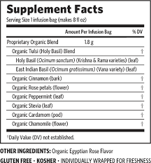 Tulsi Cinnamon Rose Tea Org, 25 teabags Organic India - 3