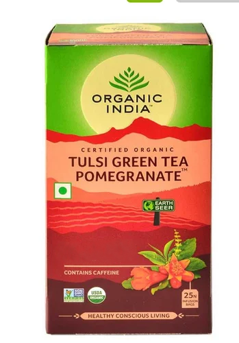 Tulsi Pomegranate Green Tea Eko.25 tepåsar Organic India