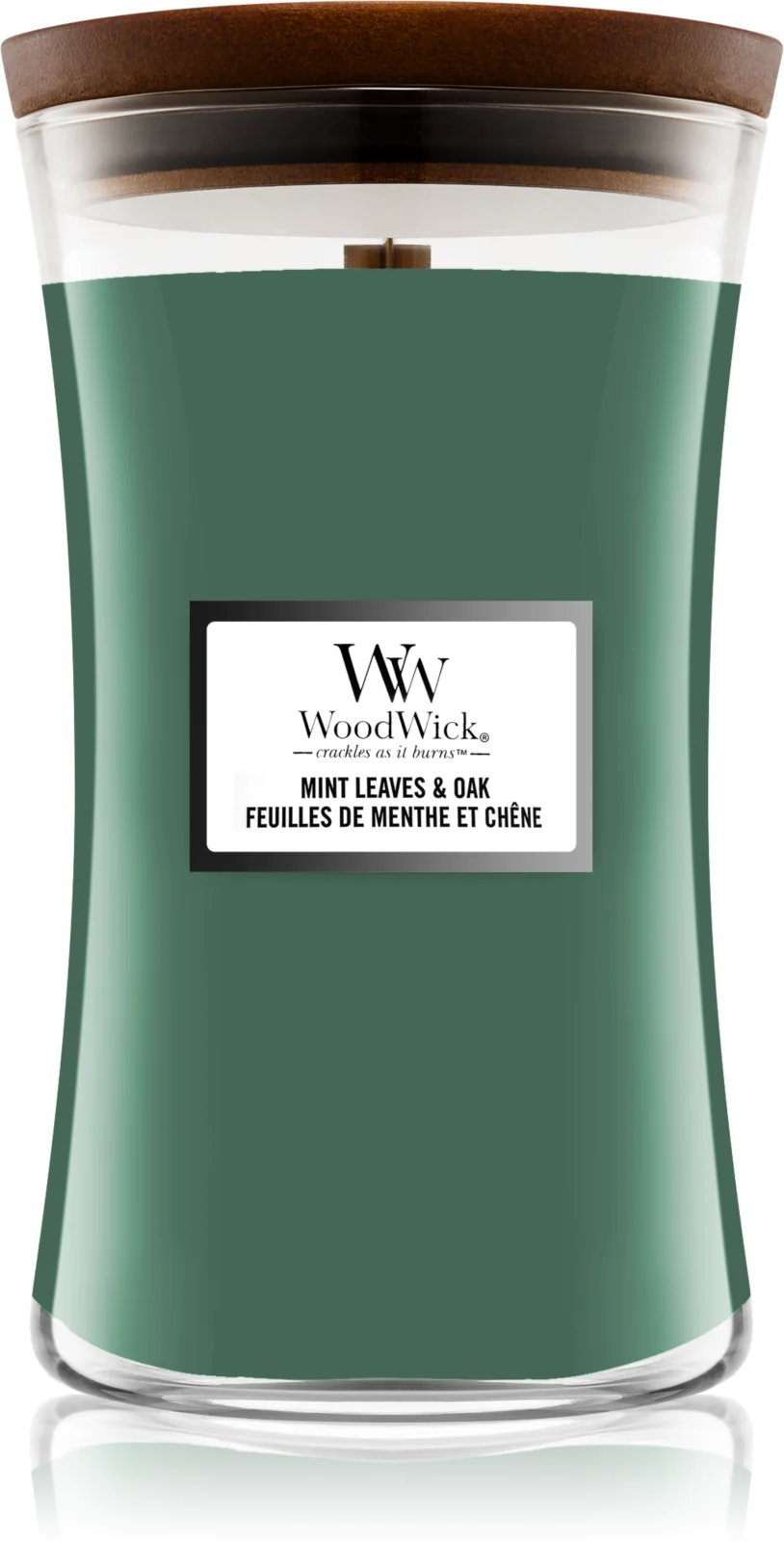 Mint Leaves & Oak Doftljus, Large, WoodWick