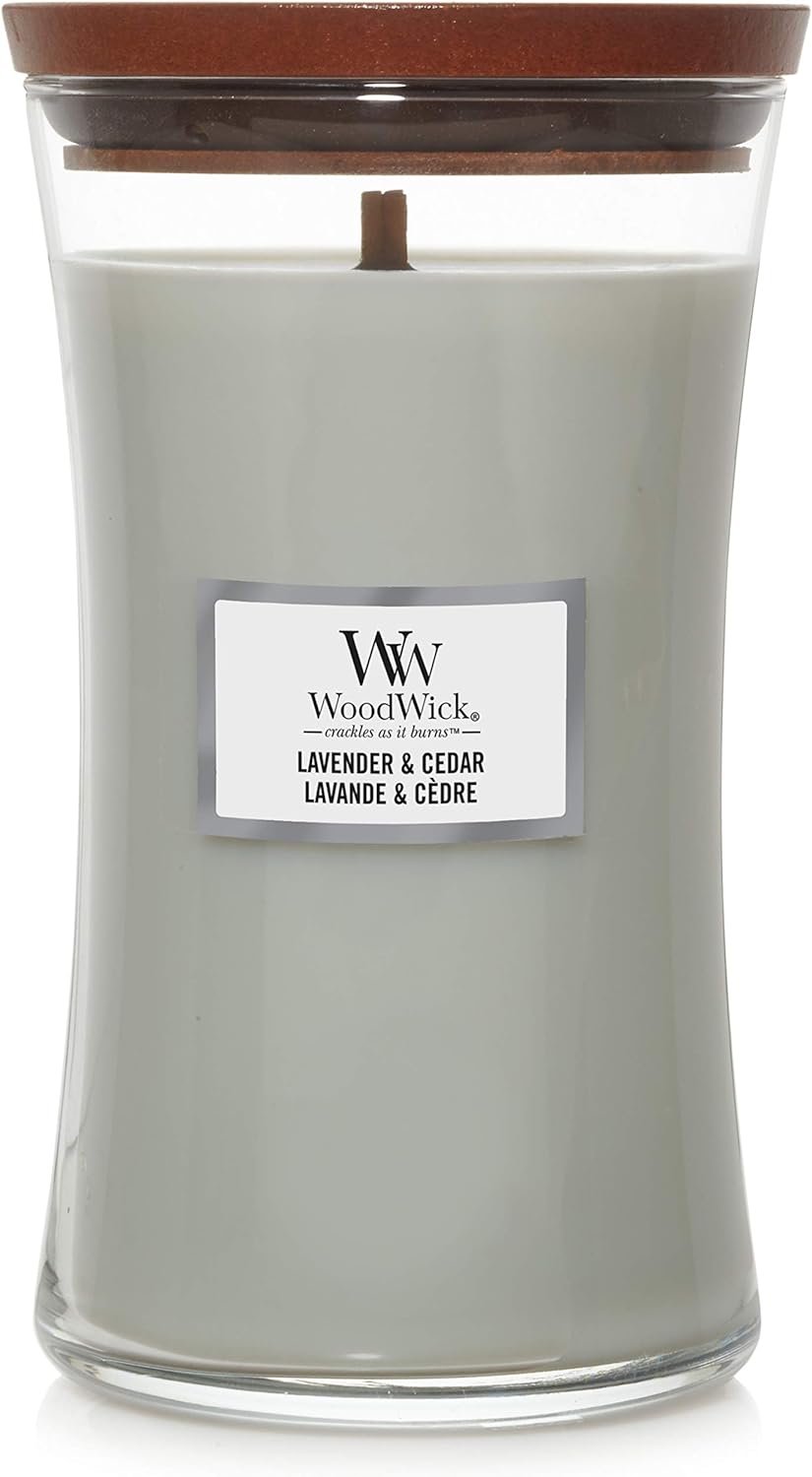 Mint Lavender & Cedar Doftljus, Large, WoodWick