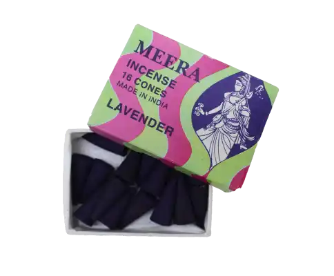 Lavender  Incense Cones 16pcs, Meera