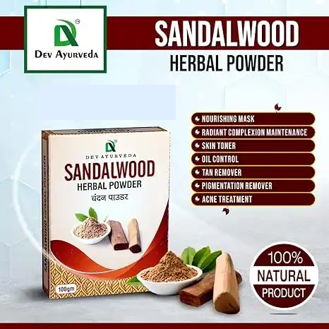 Sandalwood Powder 50g, Dev Ayurveda Rasa Organics - 3