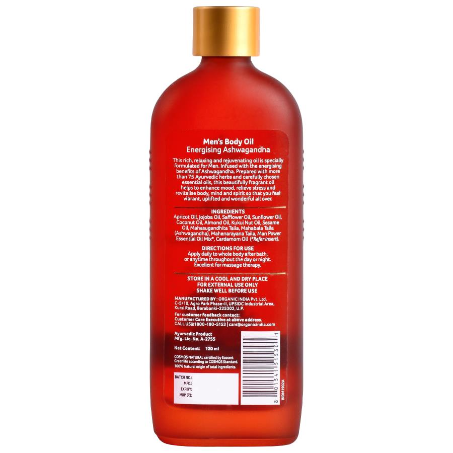Men's Body Oil Ashwagandha Org. 120ml, Organic India - 2