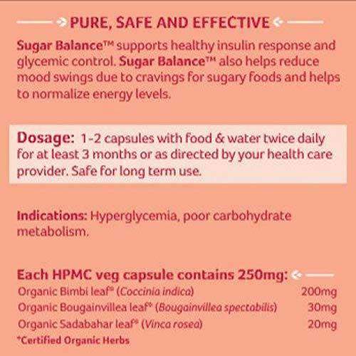 Sugar Balance Eko. 90kaps, Organic India  - 2