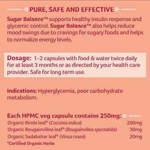Sugar Balance Eko. 90kaps, Organic India 