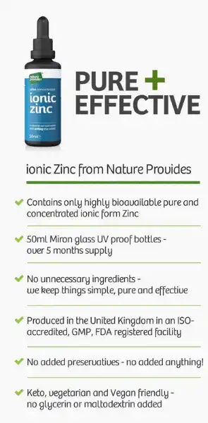Liquid Ionic Zinc Ultra Concentrated 50ml, Nature Provides - 6