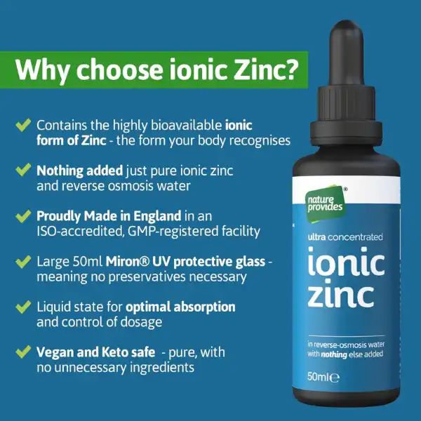 Liquid Ionic Zinc Ultra Concentrated 50ml, Nature Provides - 4