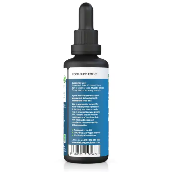 Liquid Ionic Zinc Ultra Concentrated 50ml, Nature Provides - 2