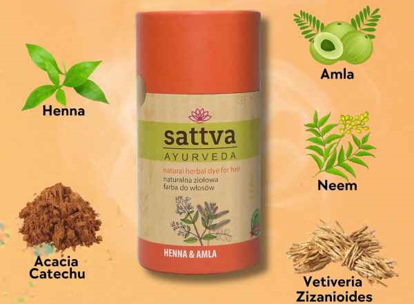 Natural Hair Colour Henna & Amla 150g, Sattva Ayurveda - 3