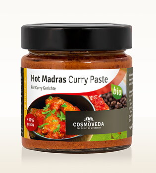 Hot Madras Curry Paste Org. 175g, Cosmoveda
