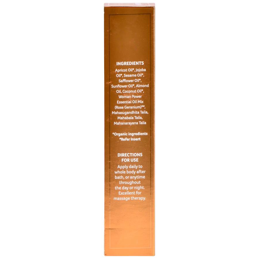 Women's Body Oil Revitalizing Rose Geranium Org. 120ml, Organic India - 5