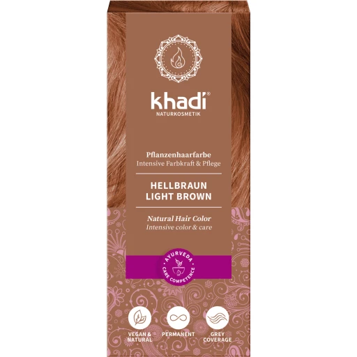Natural Hair Colour Light Brown, 100g, Khadi