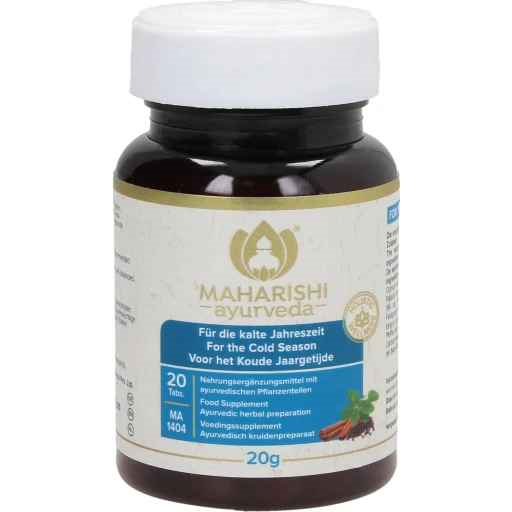För den kalla årstiden (MA 1404, även kallad Cold season Defence), 20 tbl. Maharishi Ayurveda 