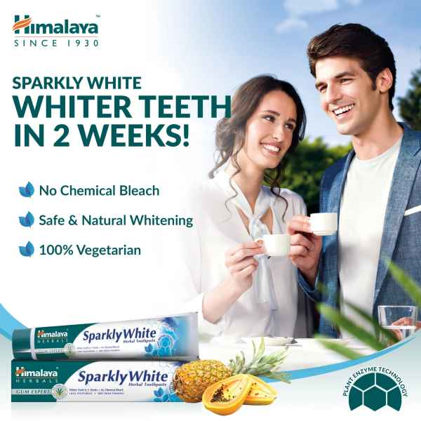 Sparkly White Toothpaste 75ml Himalaya  - 3