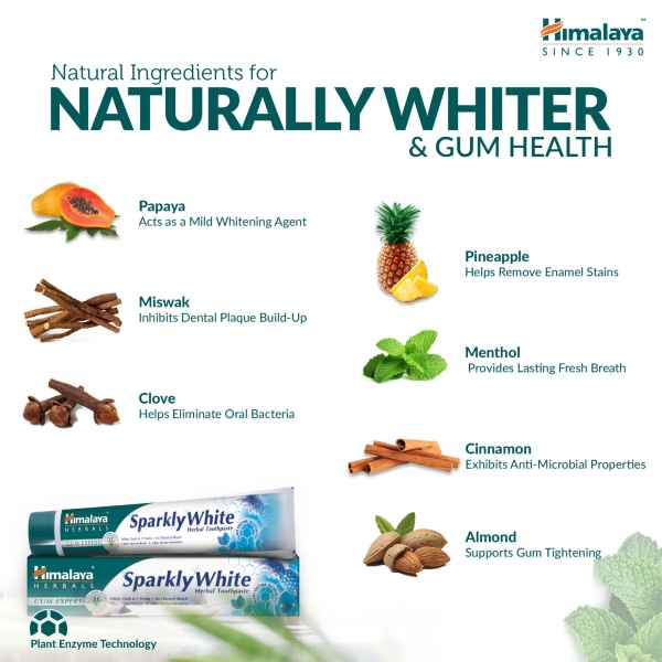 Sparkly White Toothpaste 75ml Himalaya  - 2