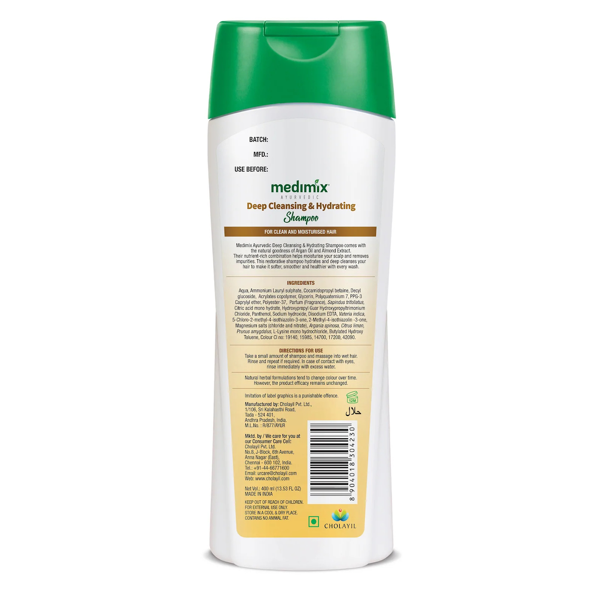 Medimix Ayurvedic Deep Cleansing and Hydrating Shampoo 400ml - 4