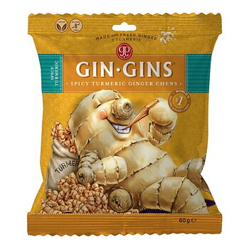 GinGins Turmeric Ginger Chews, 60g