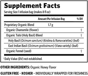Tulsi Honey Chamomile Te, 25 tepåsar Organic India  - 2