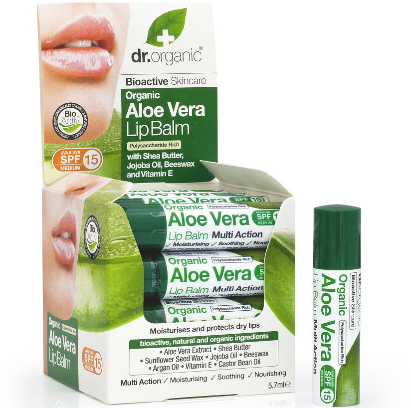 Dr Organic Lip Balm Aloe Vera - 2